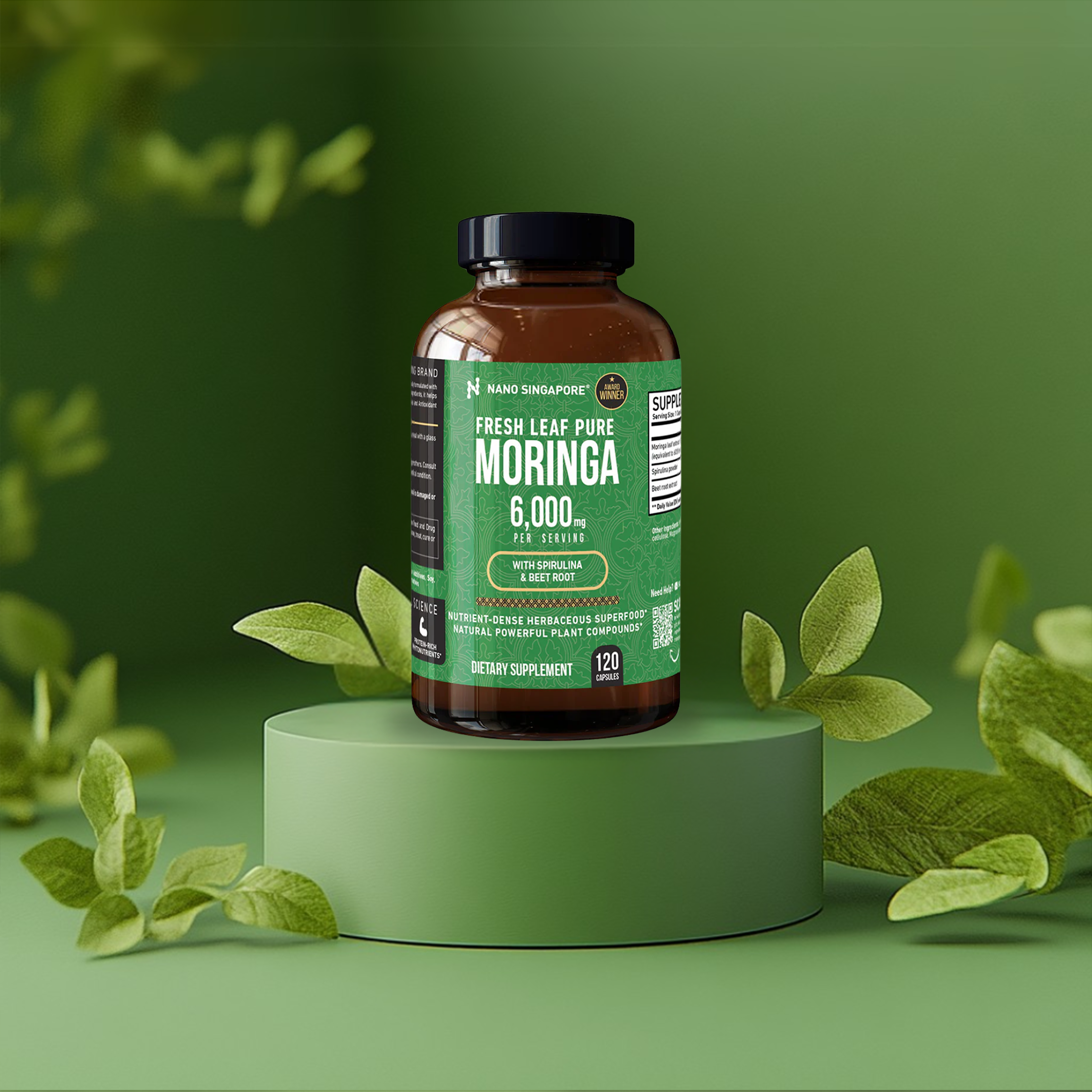Fresh Leaf Pure Moringa 6,000mg - 120ct