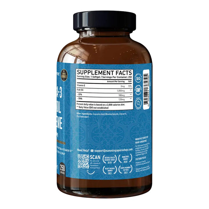 Omega-3 Fish Oil Extreme - 250ct Nano Singapore