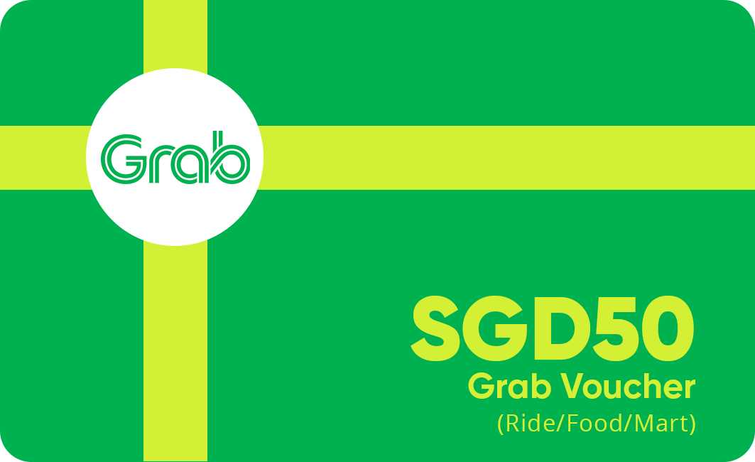 [Points Redemption Only] 50 Grab Gift Card (Ride/Food/Mart) Nano