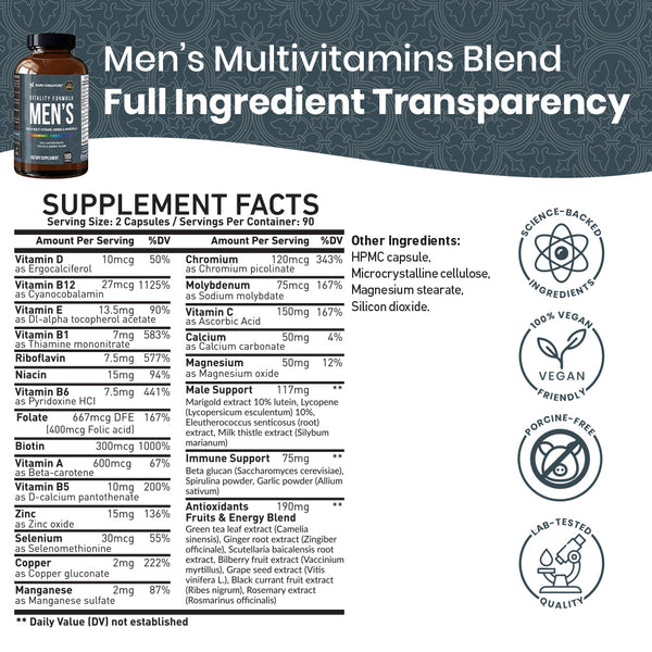 Vitality Formula Men's Multivitamin - 180ct