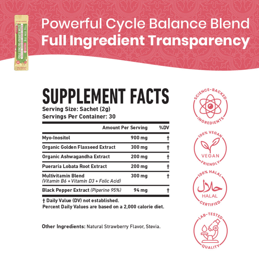 [1-FOR-1 DEALS] Cycle Sync Wellness Melts - 60 Sachets