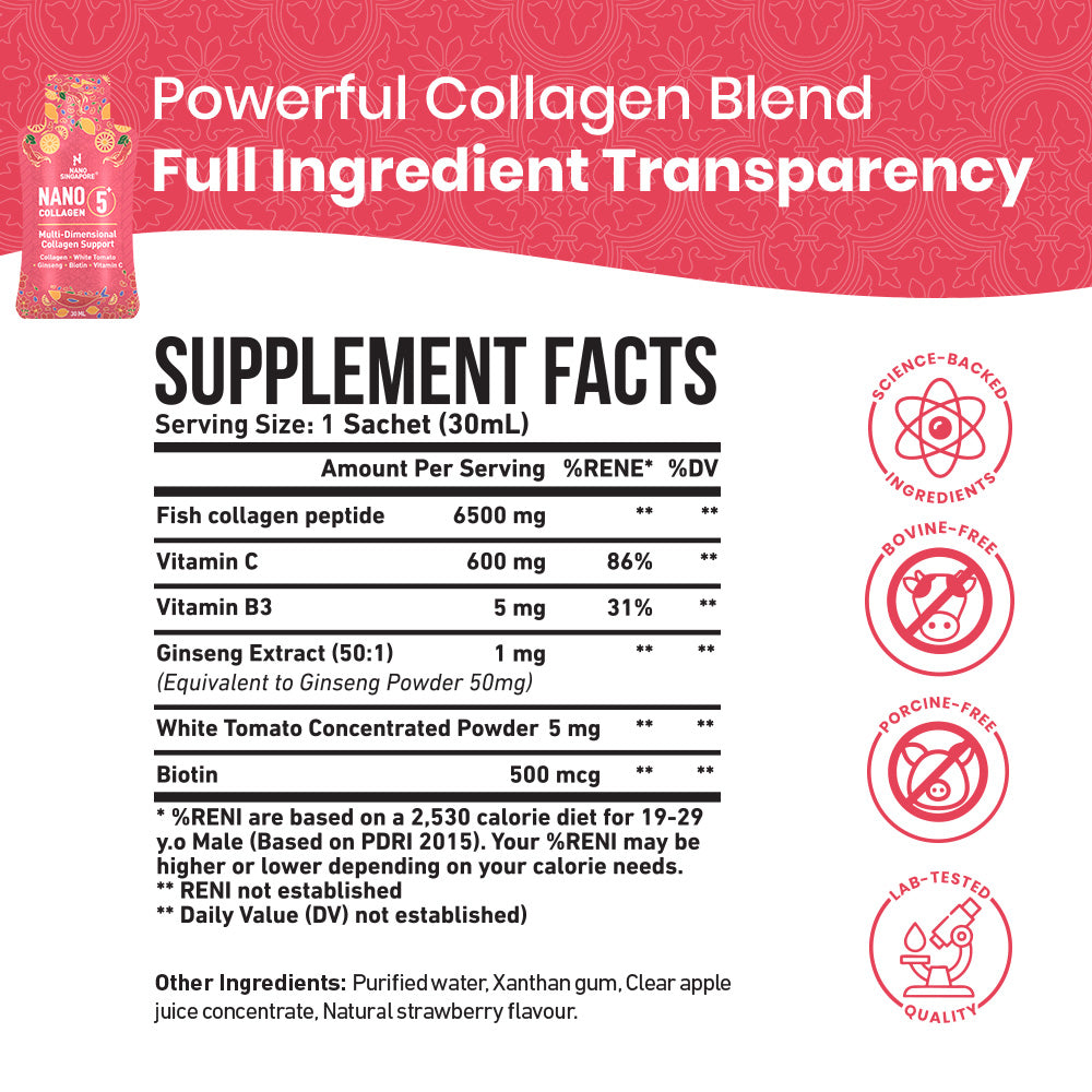 Nano Collagen 5+ Drink - 30ml / 15 Sachets