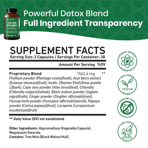 15 Day Colon Detox Formula - 60ct