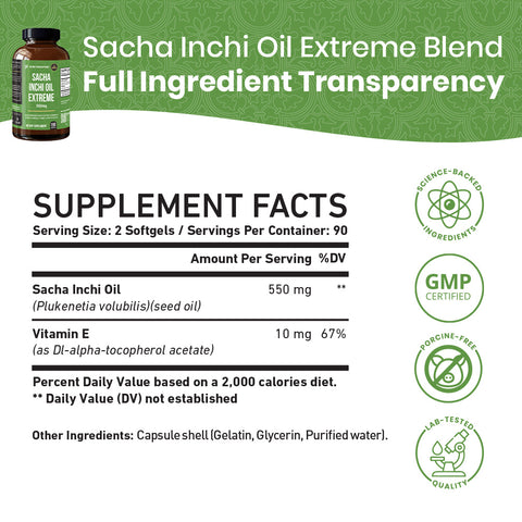 Sacha Inchi Oil Extreme - 180ct