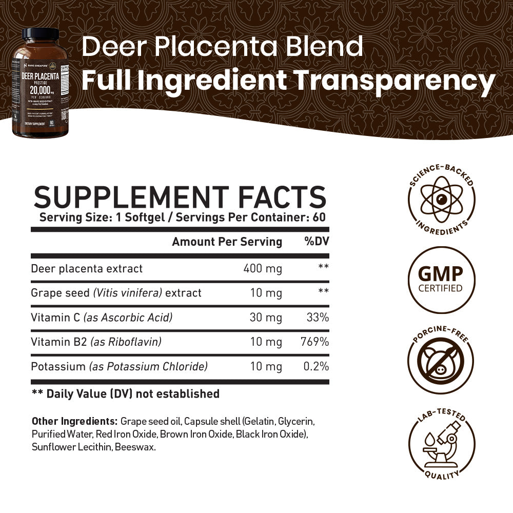 Deer Placenta Prestige - 60ct