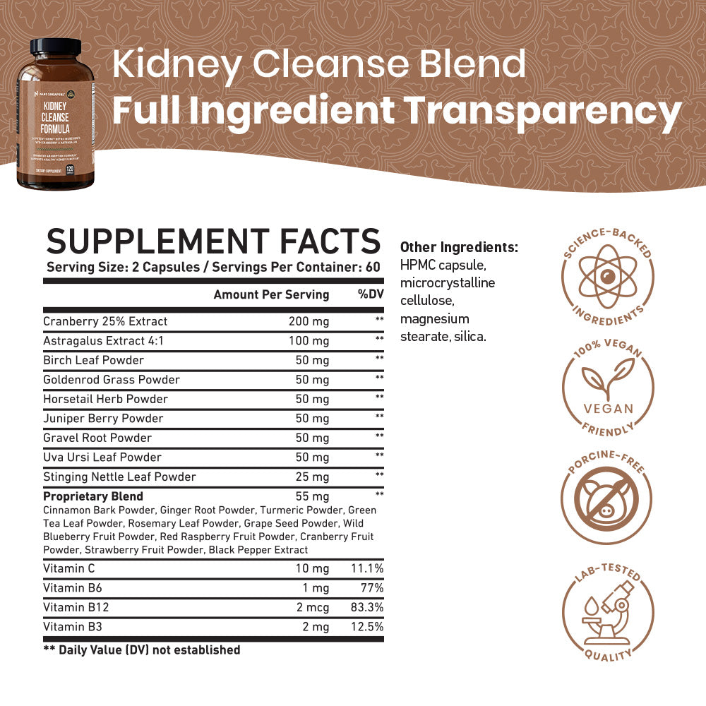 Kidney Cleanse Formula - 120ct