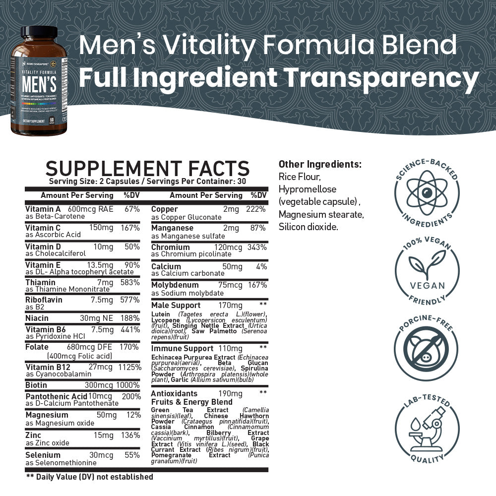 Vitality Formula Men's Multivitamin - 180ct