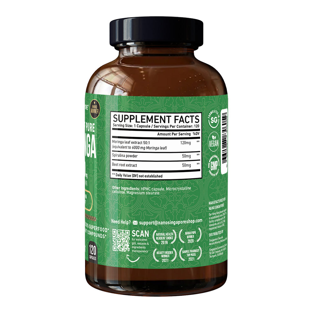 Fresh Leaf Pure Moringa 6,000mg - 120ct