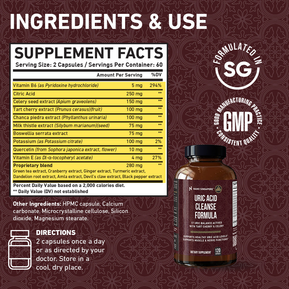 Uric Acid Cleanse Formula - 120ct
