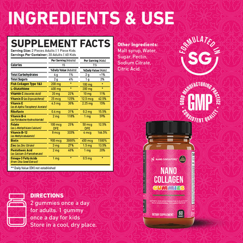 Nano Collagen Gummies - 60ct