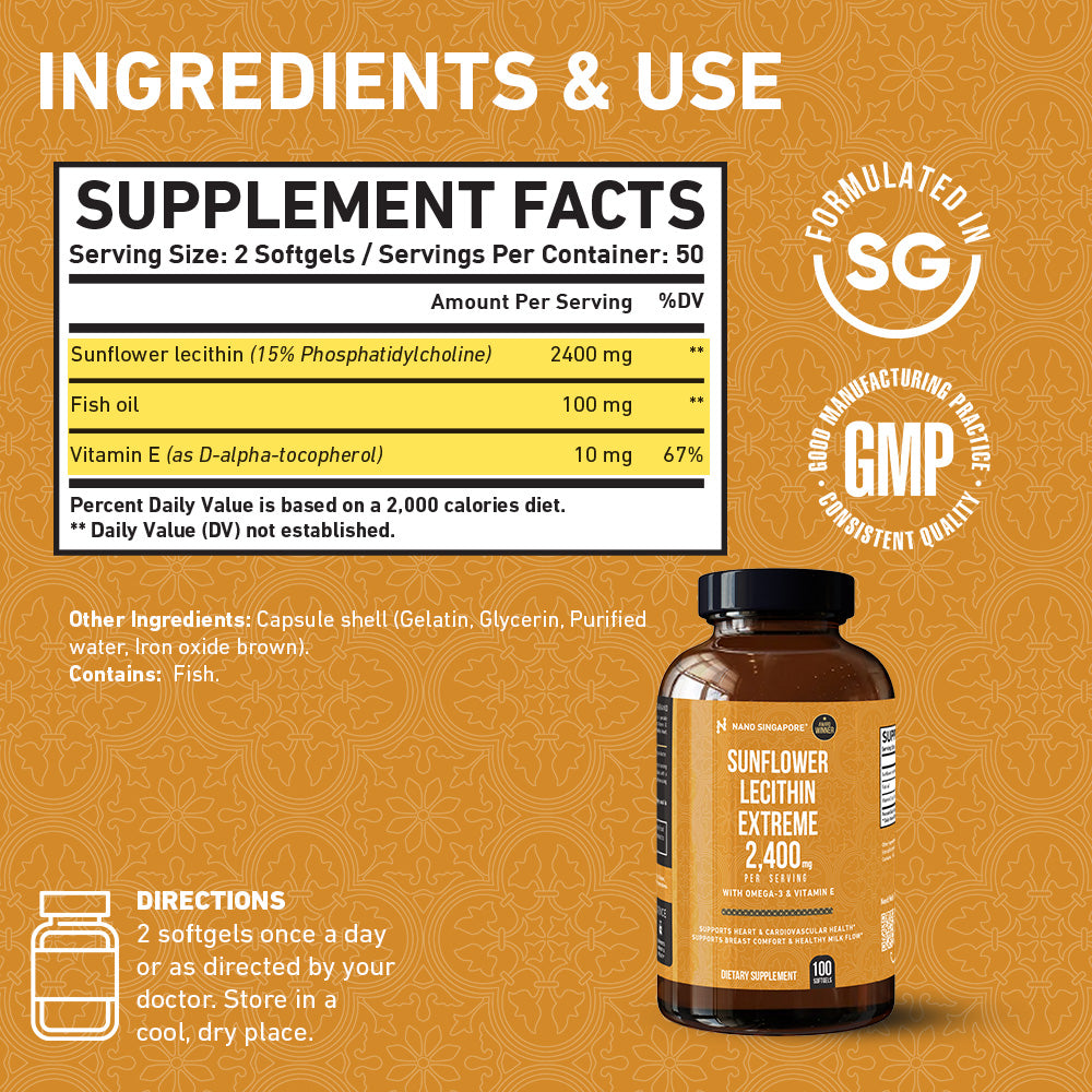 Sunflower Lecithin Extreme - 100ct