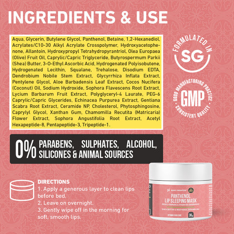 [1-FOR-1 DEALS] Panthenol Lip Sleeping Mask - 30g