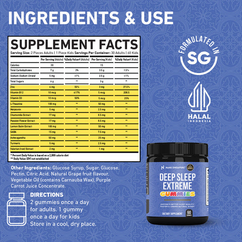 Deep Sleep Extreme Sleeping Gummies - 60ct