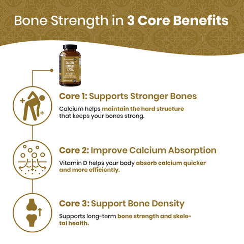 Calcium Complex 1200mg with Vitamin D - 120ct