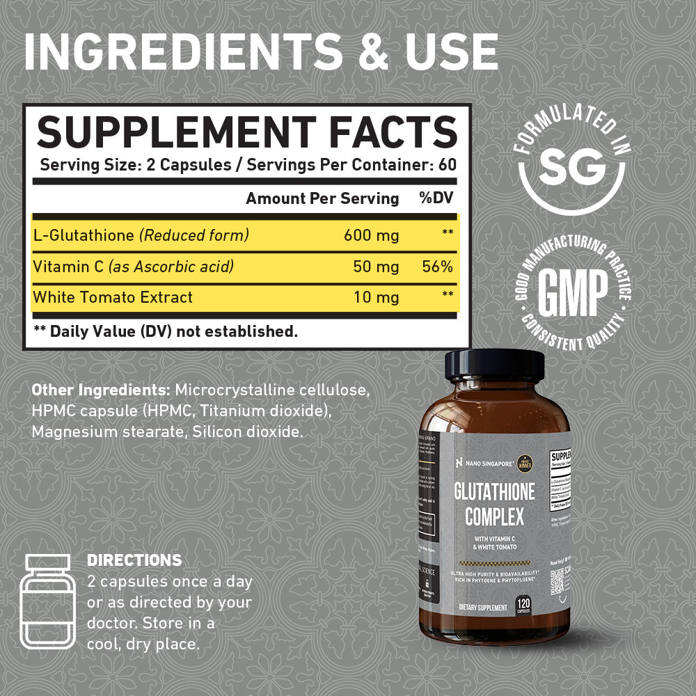 nano glutathione australia Complex edge solution Glutathione | Modern Peptides inflammation relief Size:180 capsules