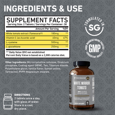 White Mirror Tomato - 60ct (EXP. JUNE 2026)