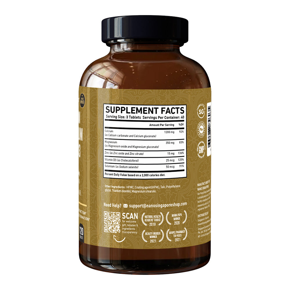 Calcium Magnesium Zinc + D3 - 120ct