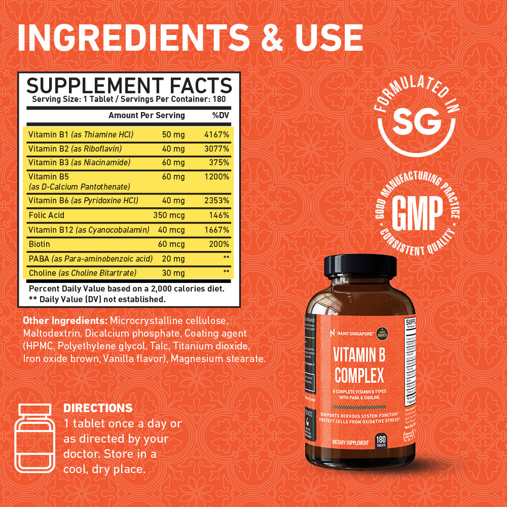 Vitamin B Complex - 180ct