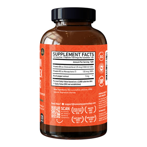 Vitamin Complex K2 + D3 - 120ct